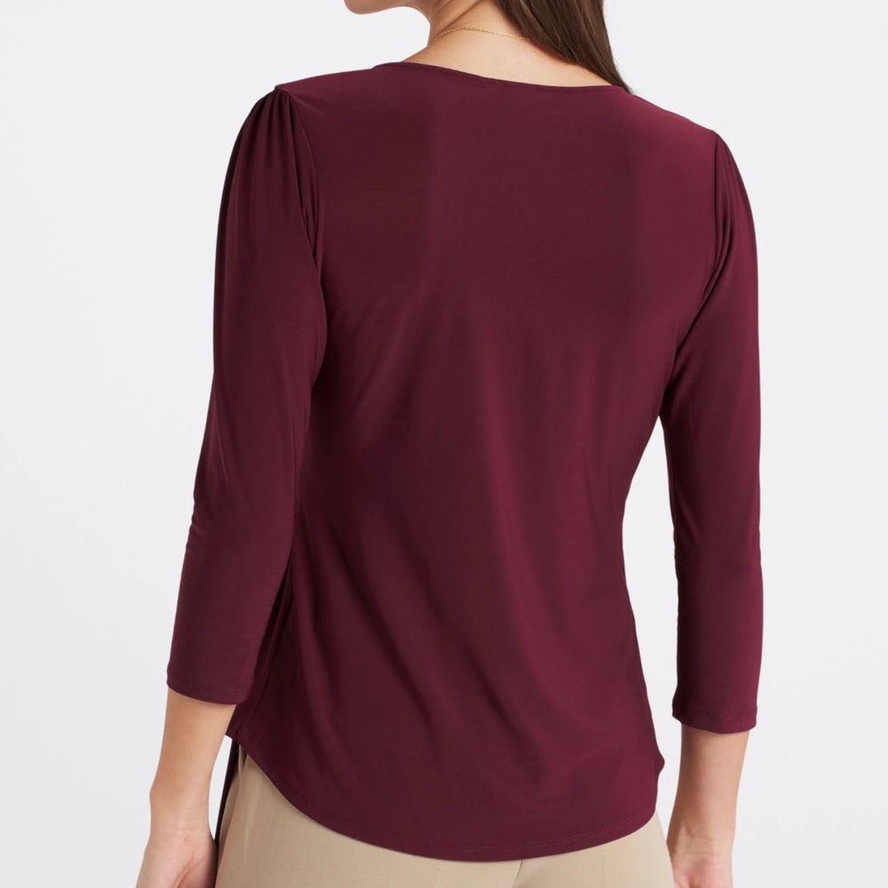 NWT Beacon Women’s 3/4 Sleeve Ring Top M - Picture 2 of 5